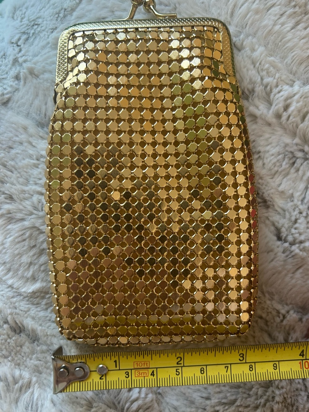 Gold Sequin Evening Clutch Bag - Picture 4 of 6